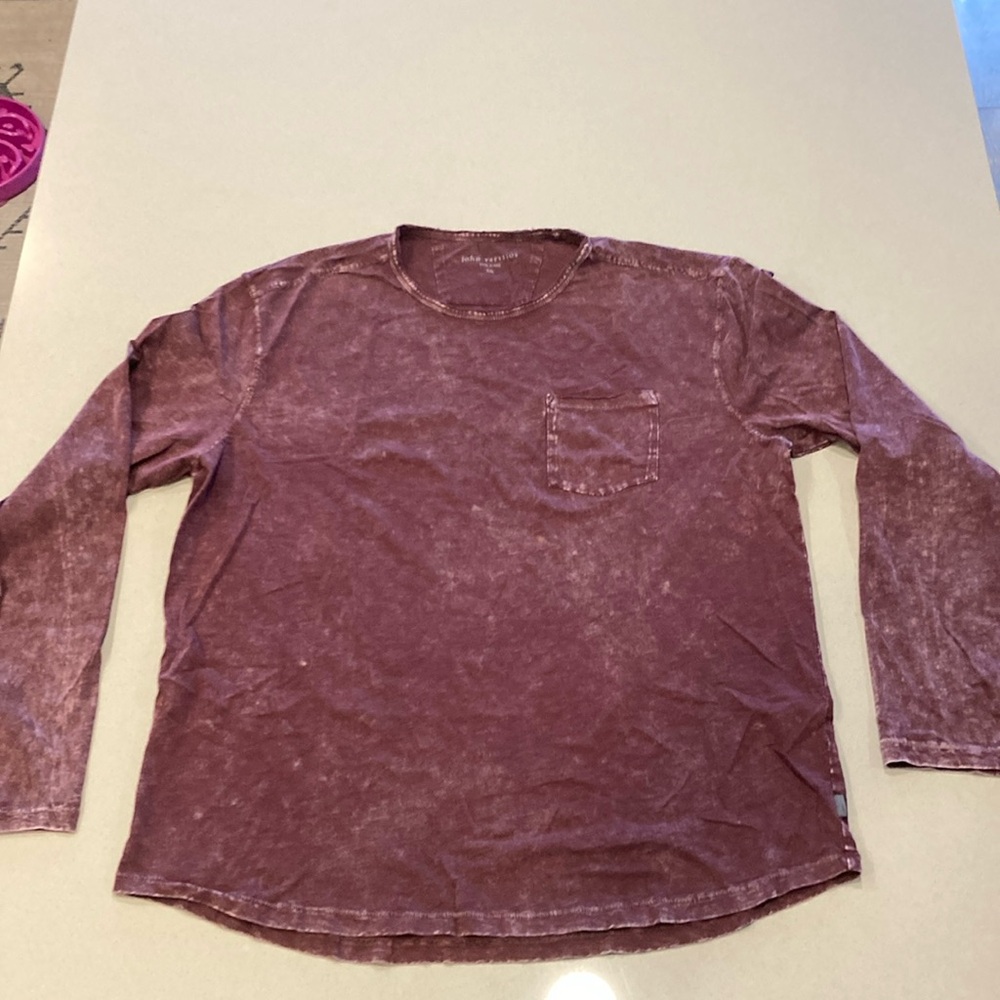 John Varvatos Distressed Long Sleeve Shirt Size XXL